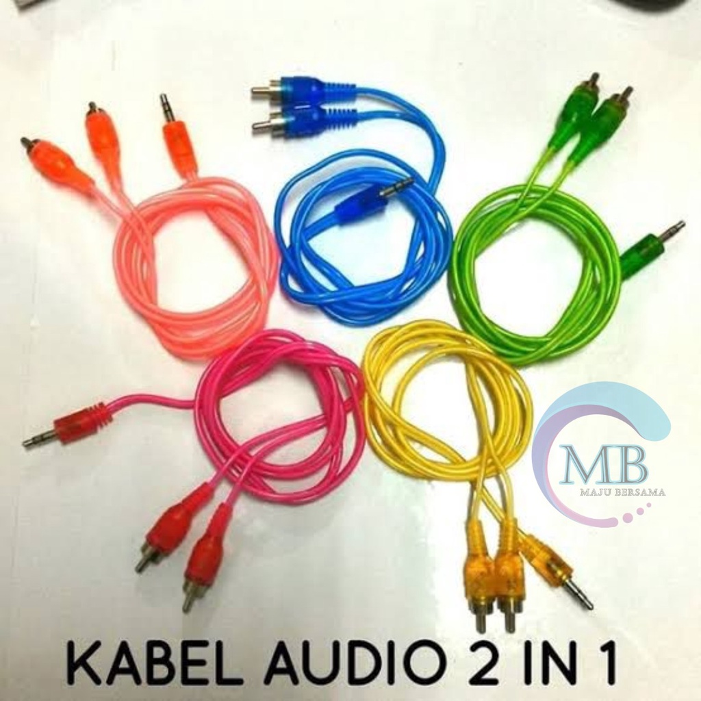 Kabel Aux 2in1 / Kabel Audio 2in1 / Jack 3.5mm audio rca 2 in 1 cabel Cable MB2819