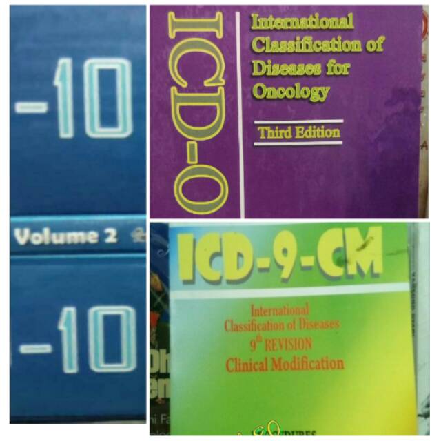 Buku ICD ( icd 10 vol 1 &  2, icd 9, icd 0/ sepaket 5 buku)
