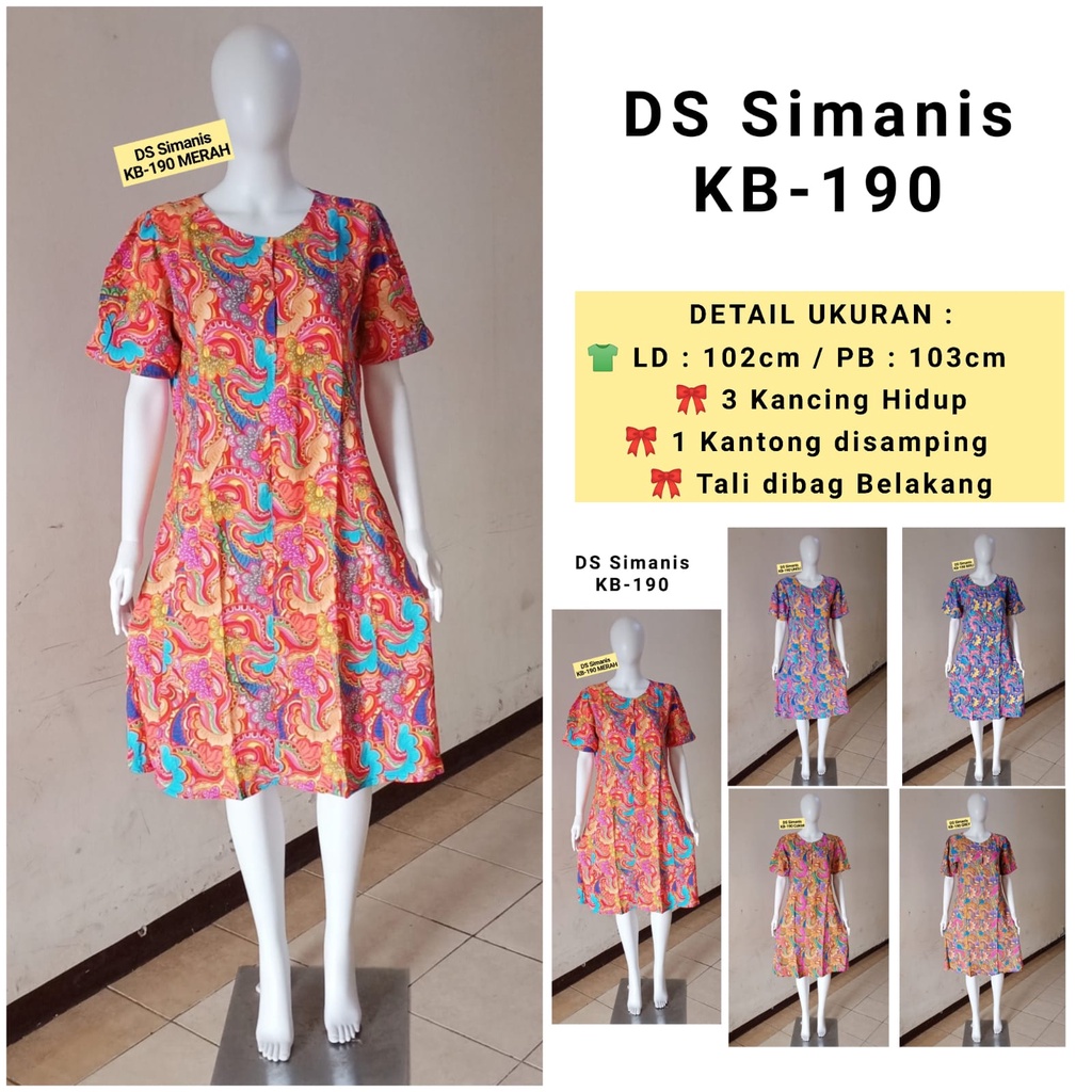 AS Daster Batik Kudamas Simanis LD 102cm Busui KB-190 &amp; KST-009