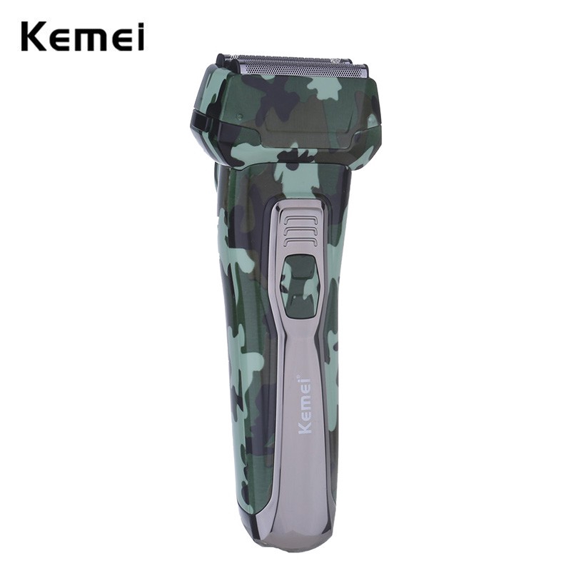 

Kemei Camouflage Electric Shaver Military Men's Razor Beard Trimmer Shaving Machine Washable USB Rechargeable