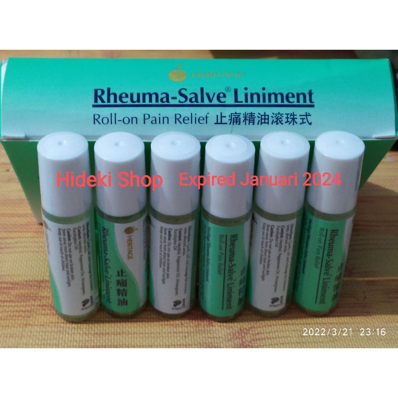 Rheuma Liniment 10 ML Import Singapore Minyak Angin Roll On Singapura