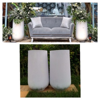 Pot gentong dekorasi bahan spon karet tinggi 80cm