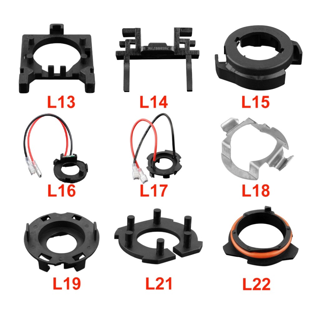 2pcs H7 LED Headlight Bulb Adapter Holder H1 Soket Dasar Mobil Untuk Ford Golf MK7 BMW Seri5/Z Audi A3 Mazda 3.5 /6 Opel