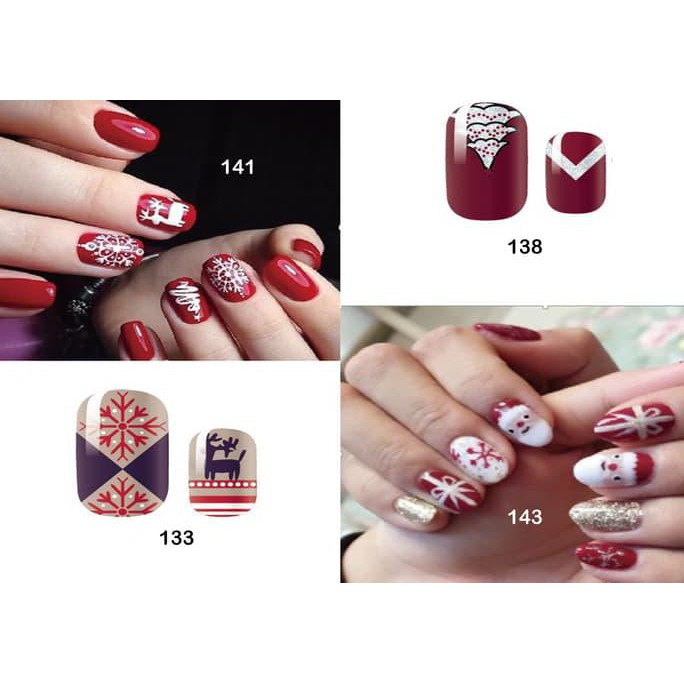 

(READY COD) Christmas nail sticker / stiker kuku natal / sticker kuku / nail stike BERGARANSI