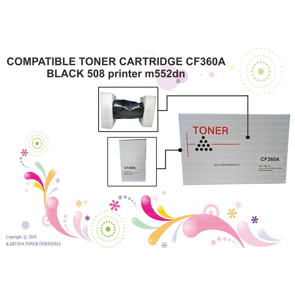 Compatible Toner Cartridge Printer HP Laserjet 508 508A M552dn M577z M552 M577 CF360A CF360 Black