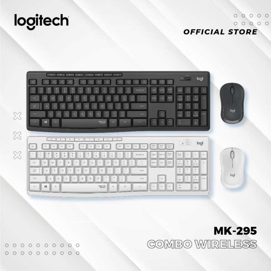 Logitech MK295 Silent Wireless Combo Keyboard + Mouse Bundle