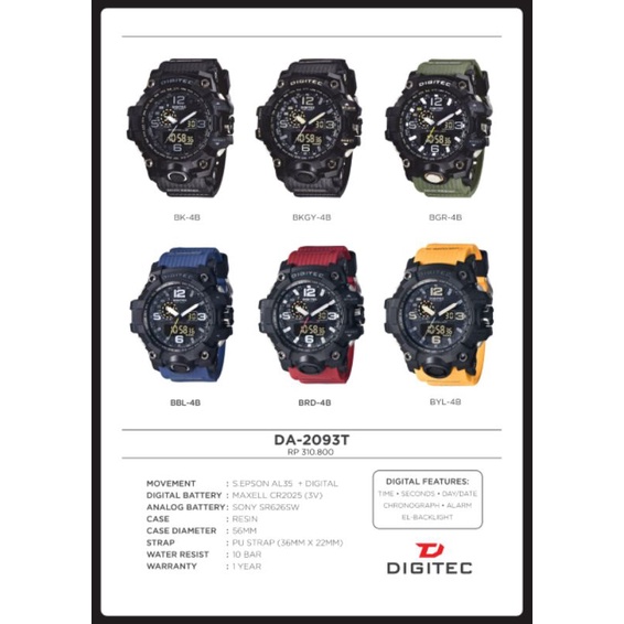 Jam Tangan Pria Digitec DG 2093 Digitec DG 2125/2115 DG 2021 3112Original Sporty Water resist