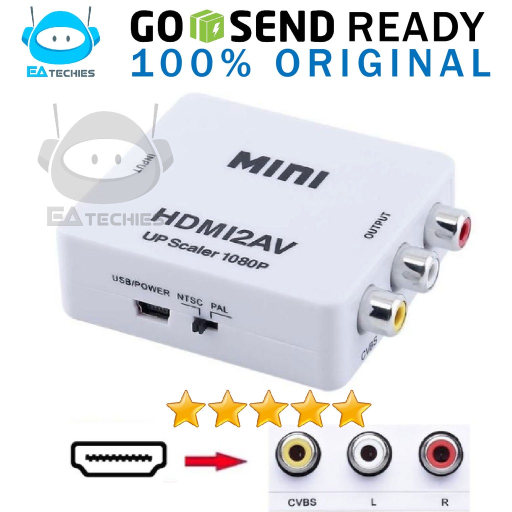 HDMI to AV RCA / HDMI2AV Converter Mini Box Support FULL HD 1080P Original