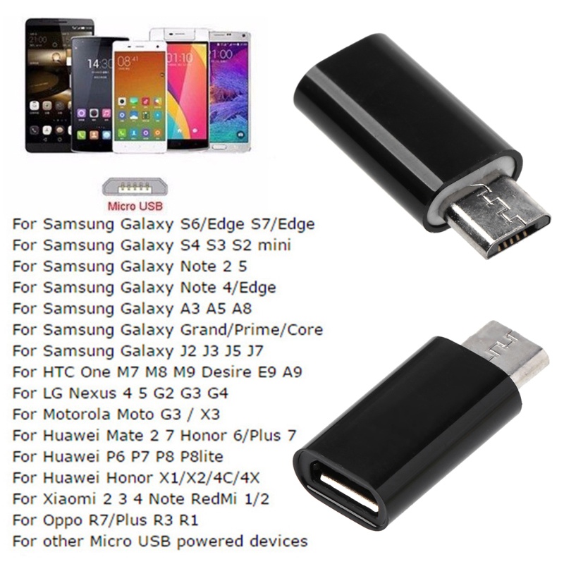 Btsg Konektor Micro USB Ke Micro USB Adapter Male-Female Untuk Ponsel Tablet Kamera Charging Data Sync