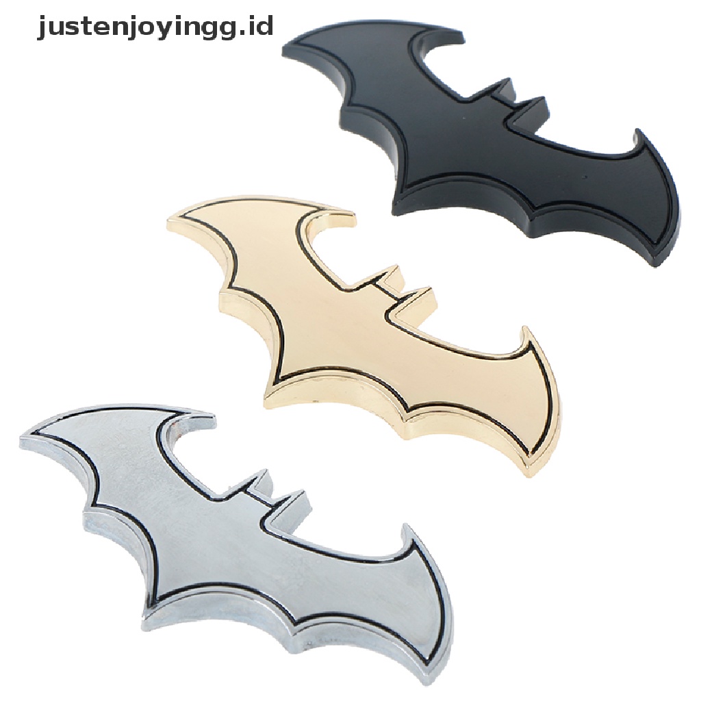 1pc Stiker emblem Logo Batman 3d Bahan metal Untuk Mobil / Motor