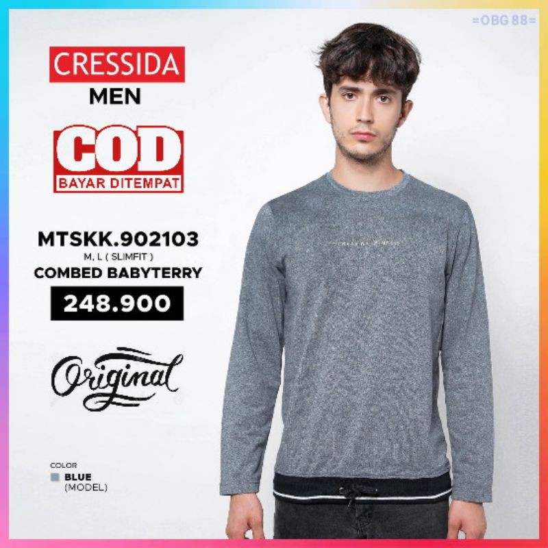 Kaos lengan panjang pria Cressida original Kaos ori Cresida Kaos cressida pria MTSKK.902103 MEN