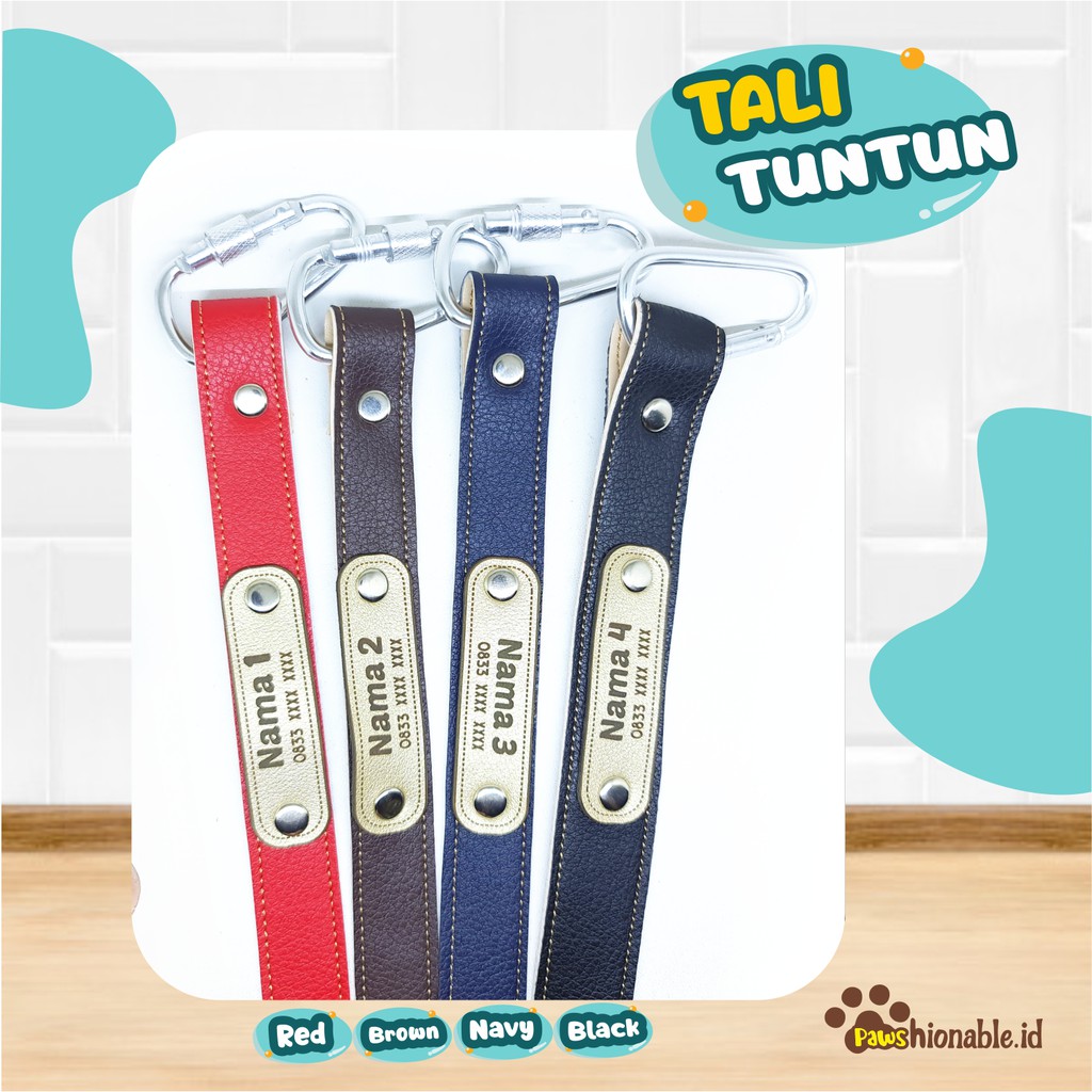 Harness Tali Tuntun Kucing Anjing Custom Nama