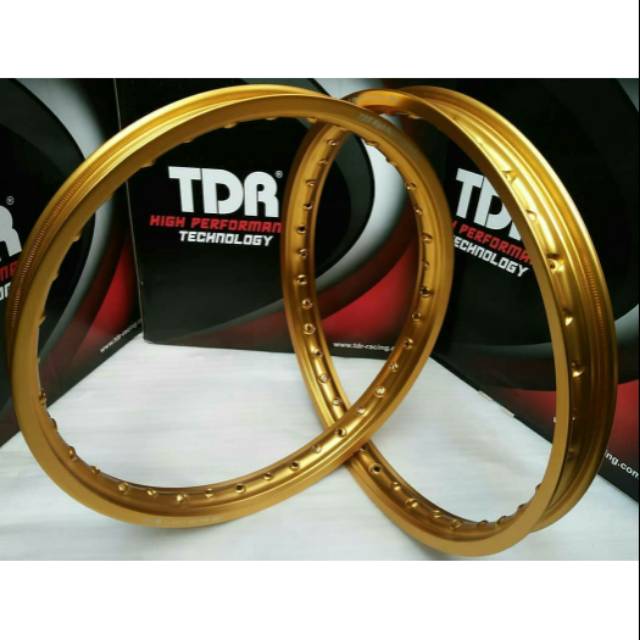  Velg  Tdr Racing Gold Ring  17  Ukuran  160 185  Shopee Indonesia