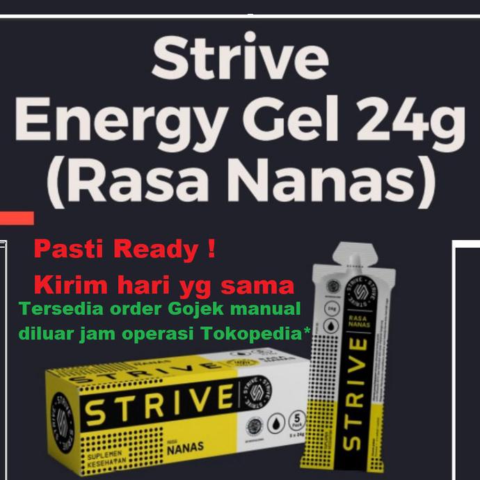 

STRIVE ENERGY GEL 24g NANAS supplemen tenaga lari sepeda triathlon GU