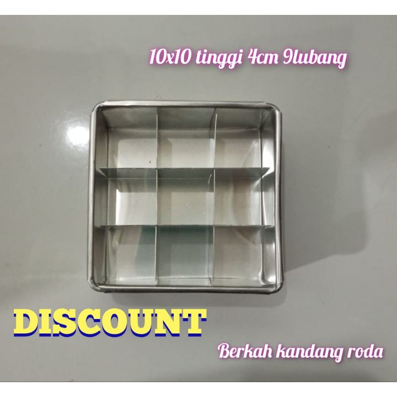 Cetakan kue brownies sekat 10x10