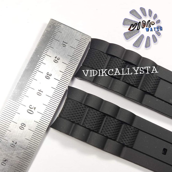 Tali Jam Tangan Karet Strap Rubber Curved 24mm 24 MM NEW MODEL