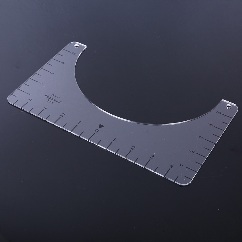 Zzz T-Shirt Alignment Ruler Profesional T-Shirt Ruler Guide Set Penggaris Panduan Ukuran Bagan Crew Neck Craft Centering Access