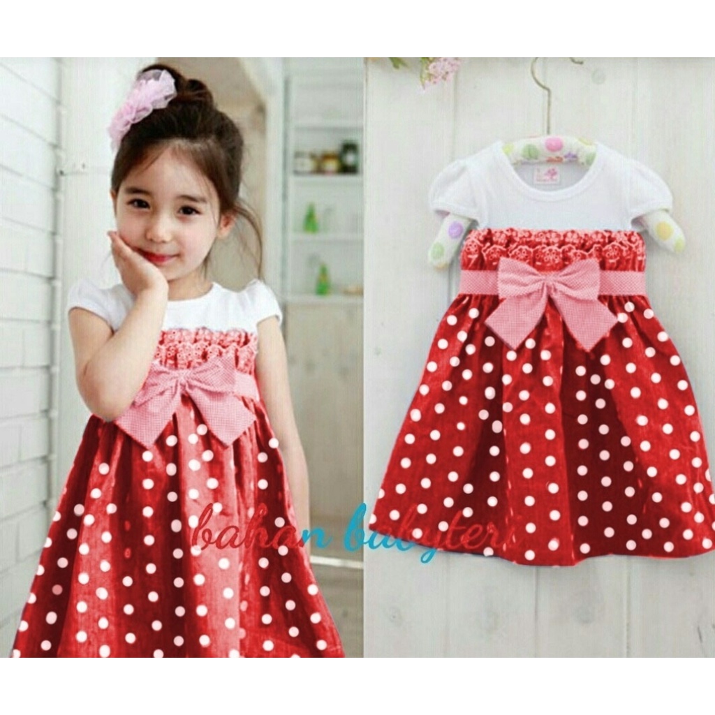 [Dress Pingkan kids VE]Dress Anak Perempuan Babyterry Varian Warna