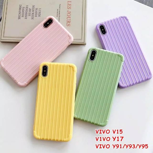 CASE VIVO V15, Y12/Y15/Y17, Y91/Y93/Y95 - LUGGAGE SUITCASE TRAVEL KOPER CANDY PASTEL CASE