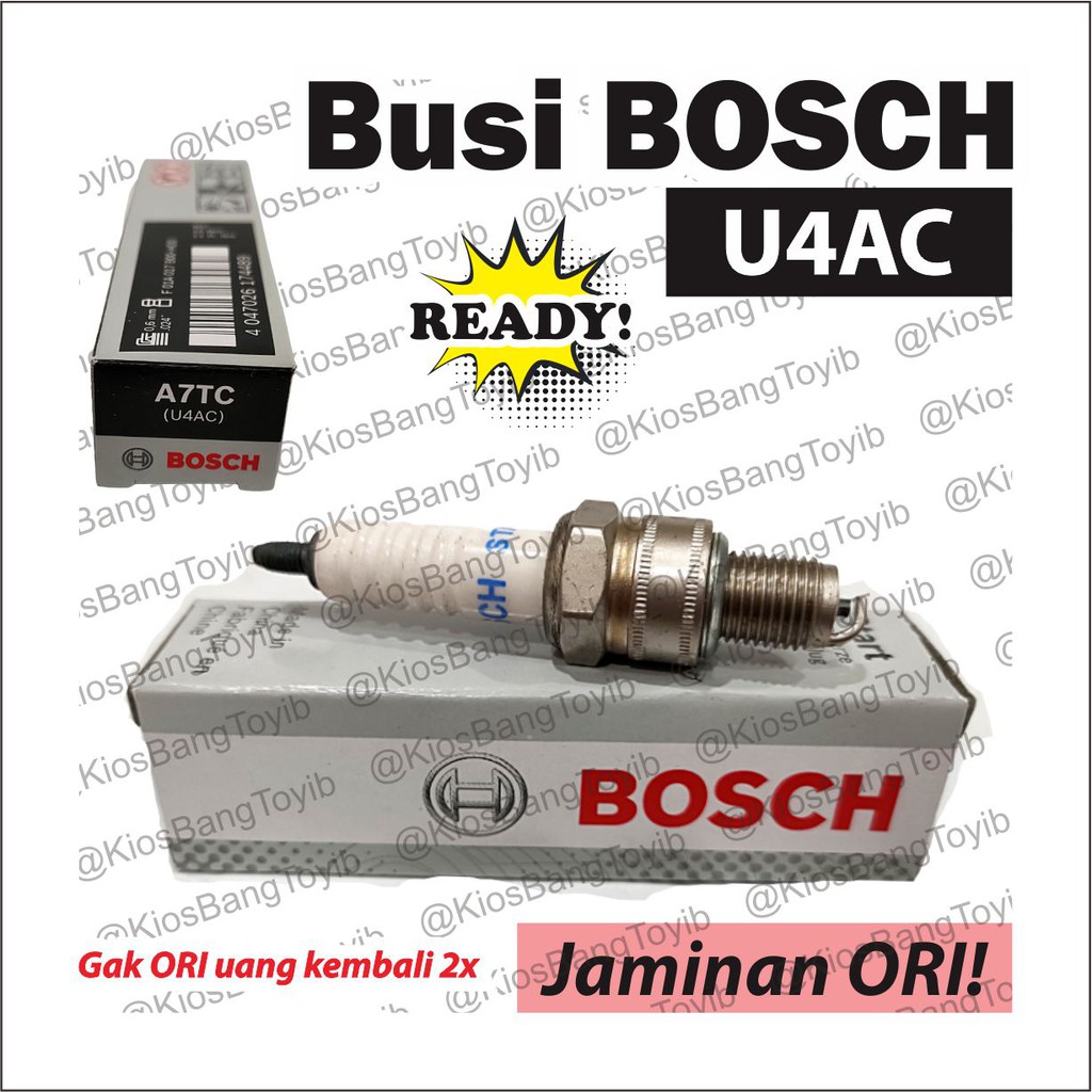 【𝐁𝐎𝐒𝐂𝐇】Busi Spark Plug Motor Matic Bebek Honda Yamaha Grand Supra Beat Vario Scoopy // Potong Rumput