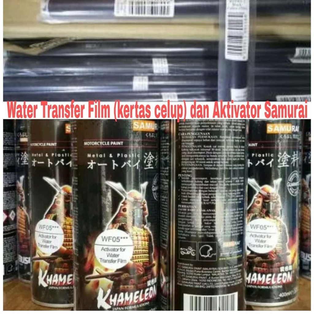 SAMURAI PAINT AKTIVATOR WF05 -WTP WTF KARBON CELUP Water Transfer Film WF 05,Cat Semprot/Pilox/Pilok