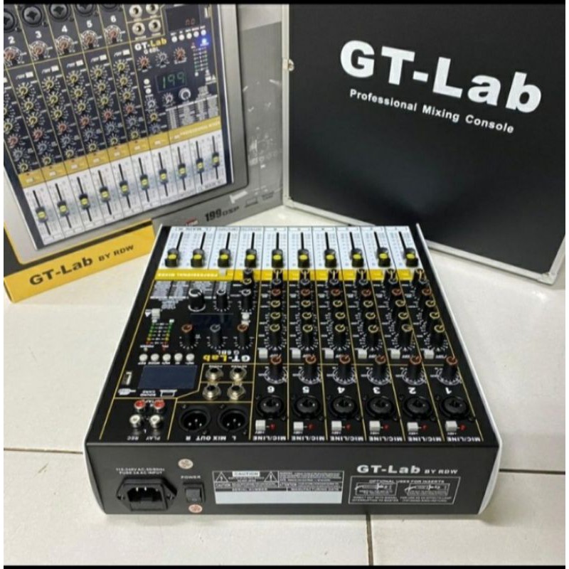MIXER AUDIO GT LAB BY RDW 6 CHANEL  GTBLAB G-6BL FREE HARDCASE