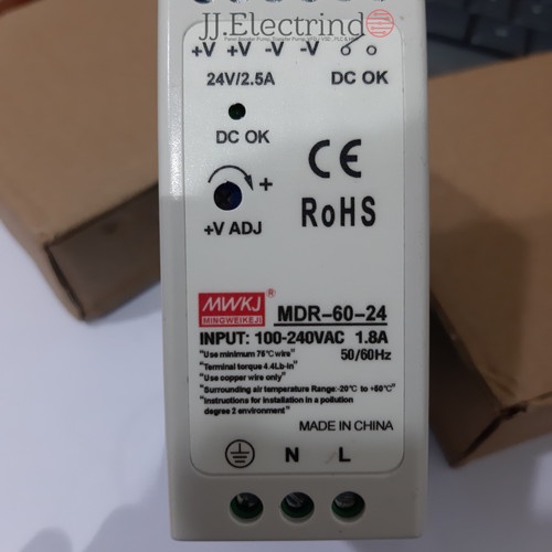 PERTUKANGAN PERLENGKAPAN LISTRIK DIN RAIL DC POWER SUPPLY 24V