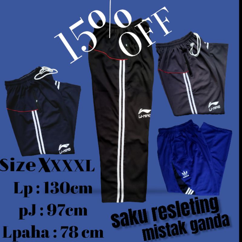 celana training panjang jumbo xxxxl pria dan wanita