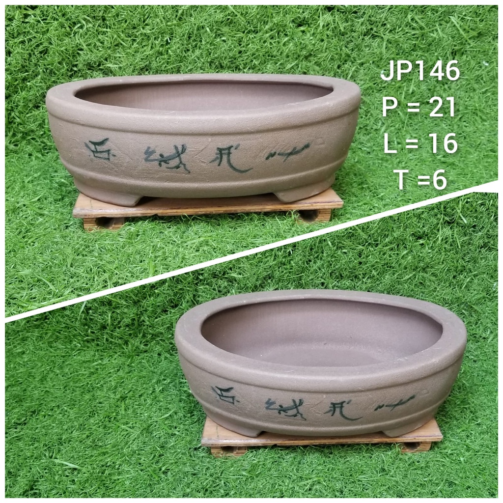 Pot keramik oval ceper JP146