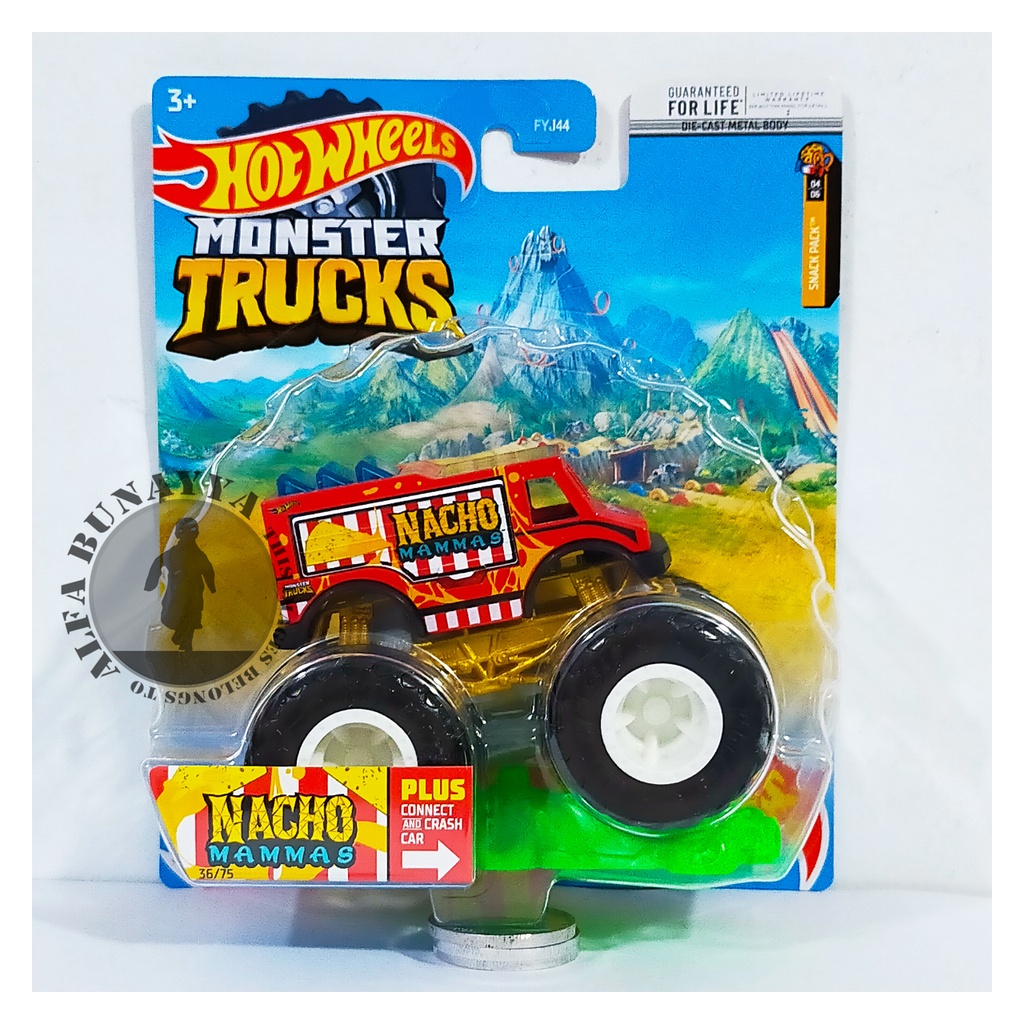 Hot Wheels Monster Trucks - CITY FAST FOODIE - Hotwheels Truck Original - Mainan Diecast Truk