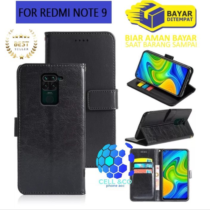 Flip cover XIAOMI REDMI NOTE 9 Flip case buka tutup kesing hp casing hp flip case leather wallet