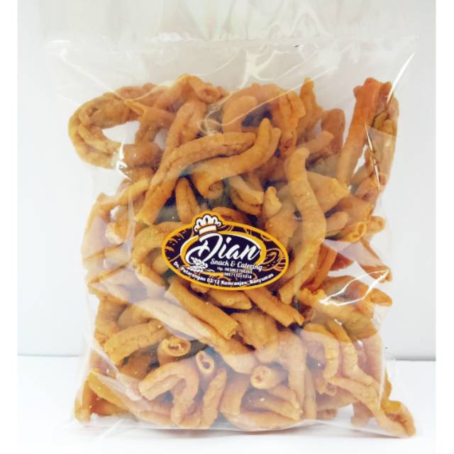

Kripik usus/ usus crispy / keripik usus renyah 250 gram Free Bublewrap + Kardus