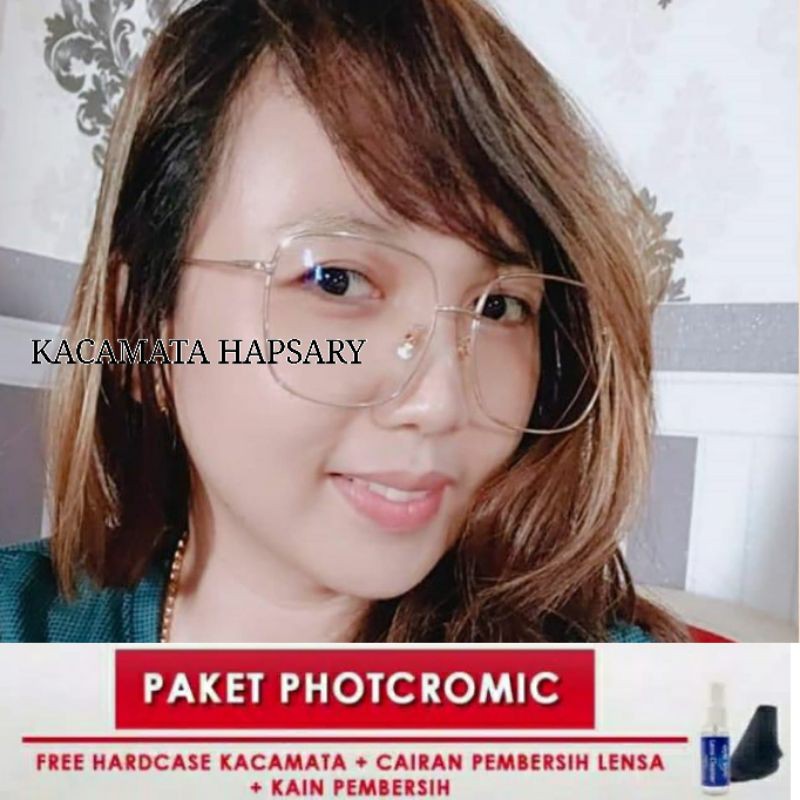 FRAME KACAMATA WANITA TRENDY DR | PAKET FRAME + PHOTOCROMIC | KACAMATA MINUS | ANTI RADIASI