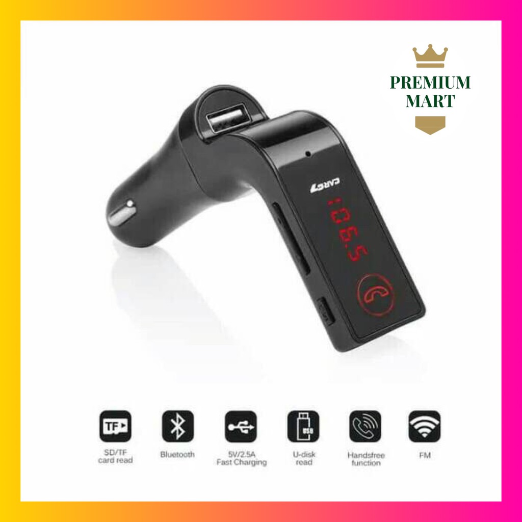 Car Charger Mobil G7 3 in 1 Bluetooth &amp; FM Transmitter CARG7