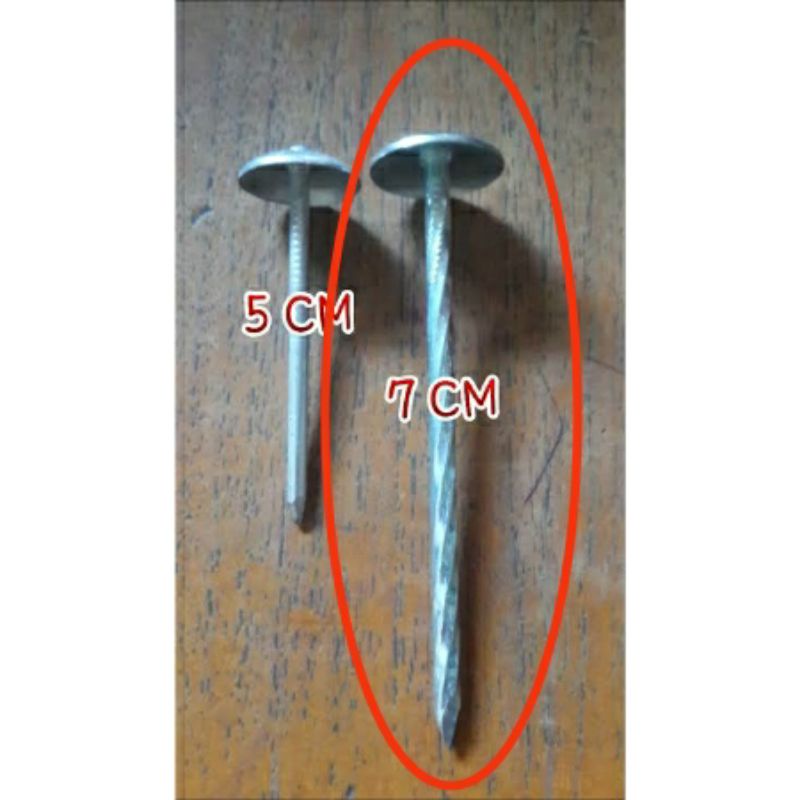 Paku Payung ULIR 7cm / paku asbes