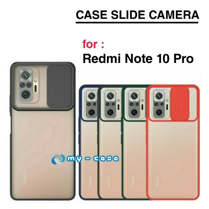 Case Xiaomi Redmi Note 10 Pro Case Slide Camera PC Dove Candy Camera Slide