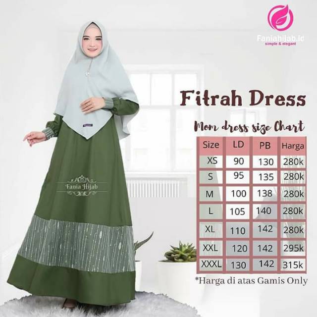 Sarimbit Fitrah Army XXL mba Tuslahul By Fania Hijab