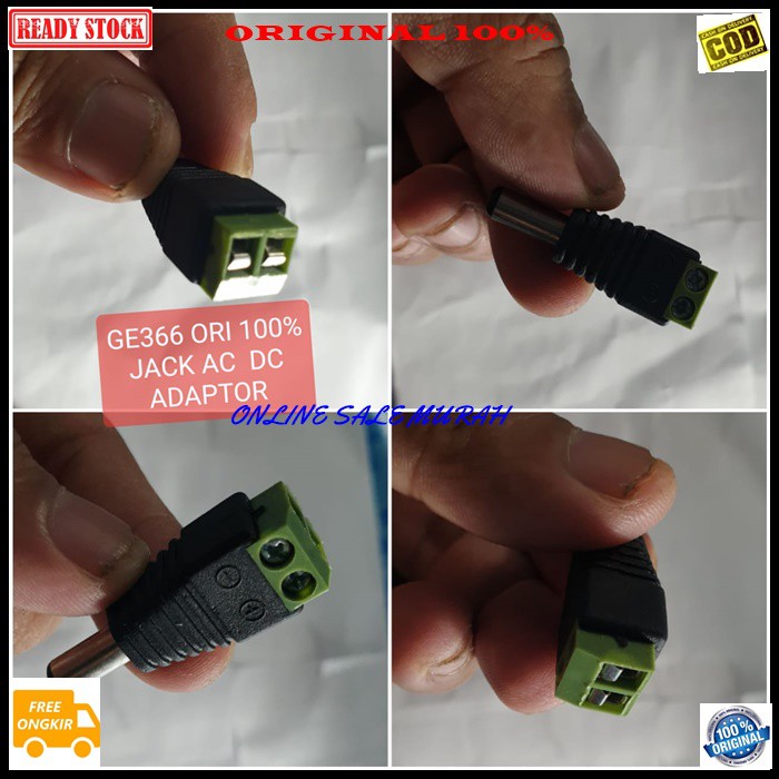 G366 Jack ac dc cctv elektronik spliter konektor splitter conektor jek multi original cewe cowo adapter sambungan extension penyambung converter male dvd ampli stereo male female universal G366   Harga adalah satuan