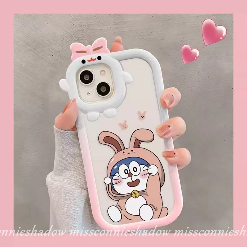 Casing Untuk Samsung A14 A04 A04E A12 A13 A32 A03 A03s A53 A52s A73 A50 A51 A31 A30s A02s A52 A50s A22 A23 A33 A11 A21s A71 M22 Cute 3D Bow Little Monster Lens Cute Doraemon Case