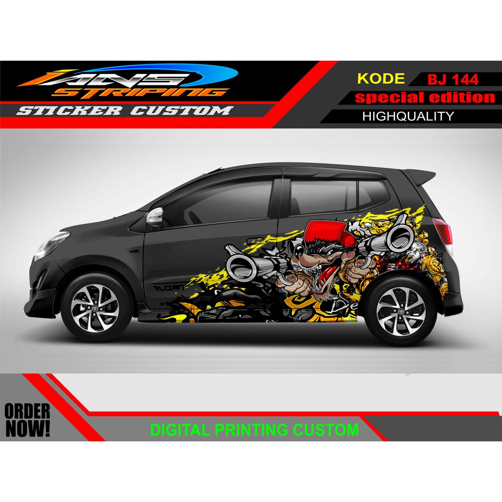 PROMO STICKER CUSTOM MOBIL AGYA AYLA