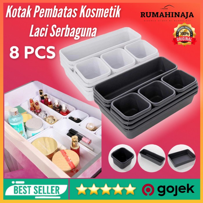 

Mantap Kotak Laci Pembatas Kosmetik Meja Uang Koin Kasir Make Up Serbaguna Promo
