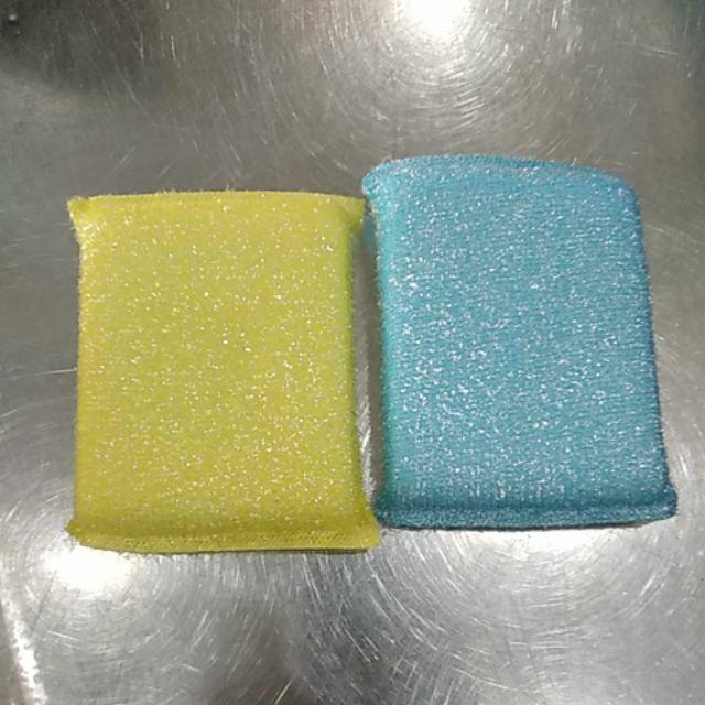 Sabut Spons / Sponge Cuci Piring Bentuk Bantal - Bahan Polyester + Busa