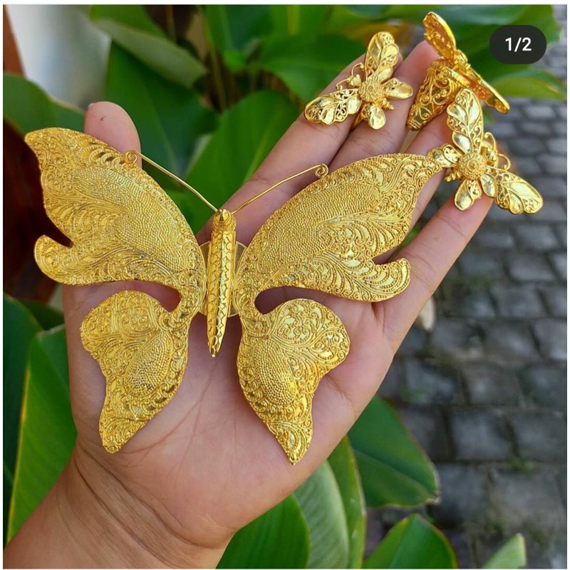 set bros kupu kupu alpaka bali sepuh mas