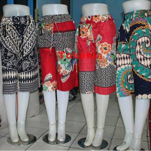 kulot batik pendek dewasa