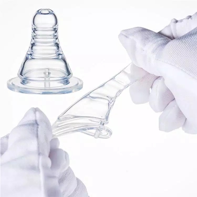 Reliable Dot Botol Susu Bayi Gepeng / BulatPeristaltic &amp; Ortho Silicone Nipple Silikon Peristatik