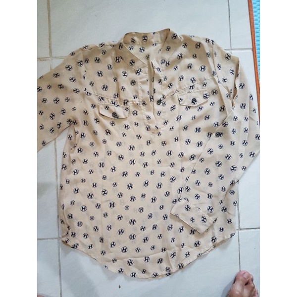 preloved blouse sifon motif