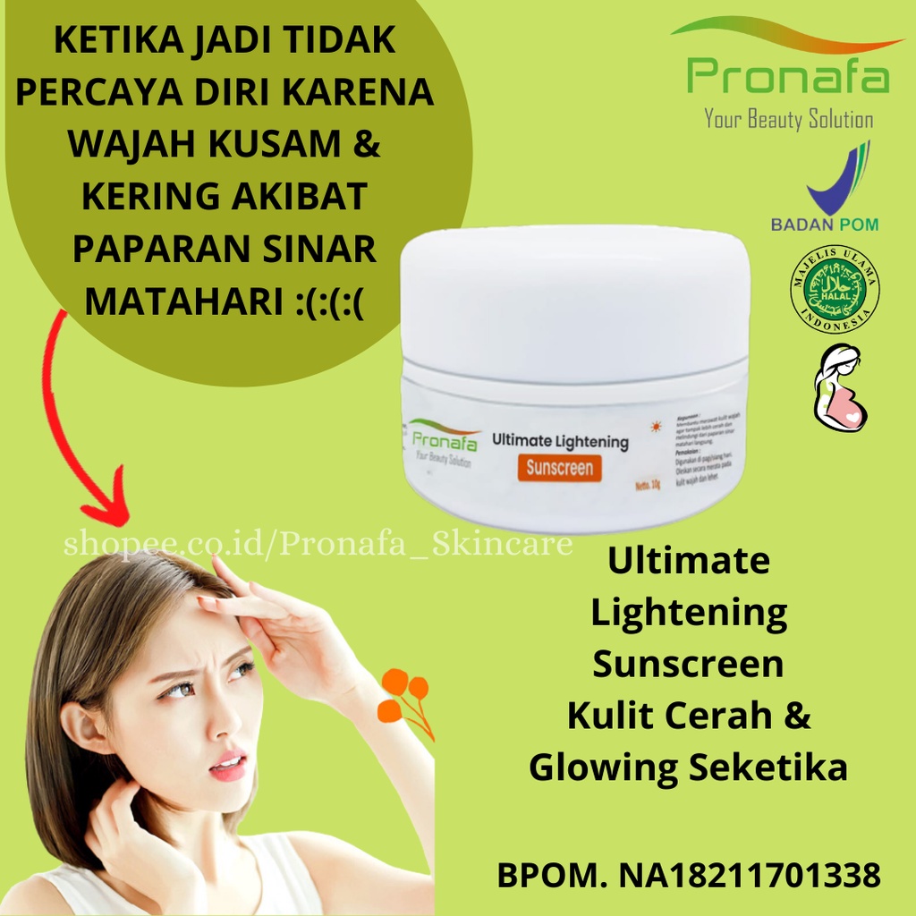 Ultimate Lightening sunscreen SPF 50 PA+++ UV Pronafa Skincare Fresh Essence Active Protection Serum