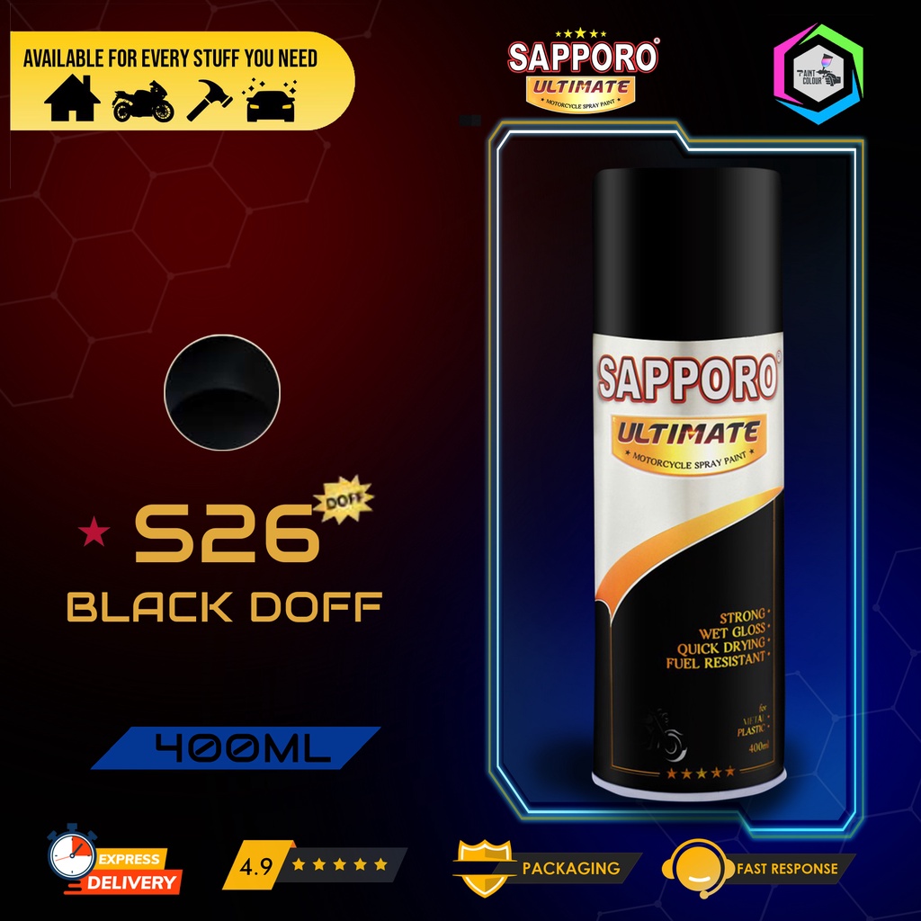 SAPPORO ULTIMATE Cat Semprot S26 - Black Doff