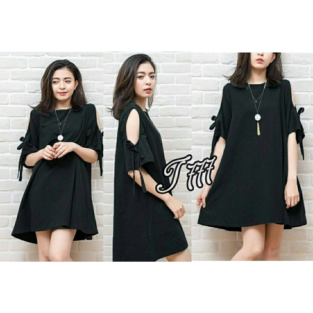 GW JUMBO PRETY dress model terbaru babol bahu pundak bolong ukuran big XXL bagus murah cantik terl