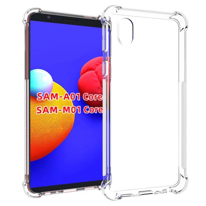 Softcase HP Anticrack Cesing Casing Kondom HP SAMSUNG A01 / M01 CORE Silikon Bening Lentur